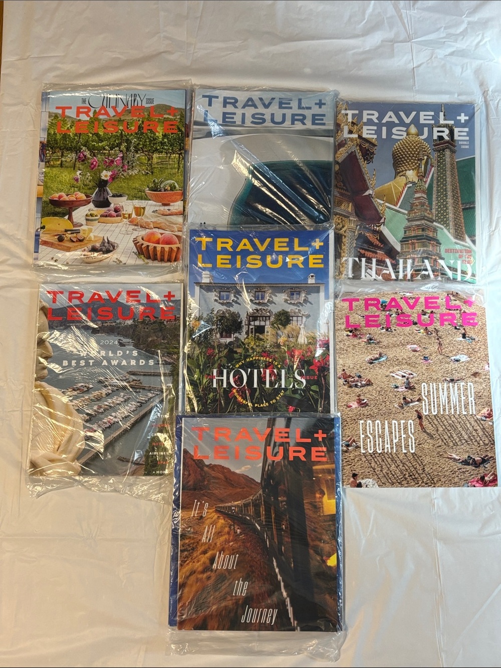 Travel + Leisure Magazine Lot - Assorted Color Covers (9)